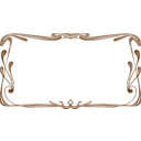 download Art Nouveau Frame clipart image with 180 hue color