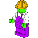 download Lego Town Worker clipart image with 45 hue color